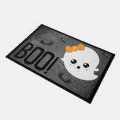 Halloween Kawaii Ghost Willkommen Fußmatte (Schrägansicht)