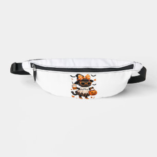 Halloween Kawaii Katze � Hexenkatze mit Kürbis und Bauchtasche