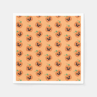 Halloween Kawaii-Kürbismuster Serviette