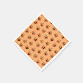 Halloween Kawaii-Kürbismuster Serviette (Ecke)