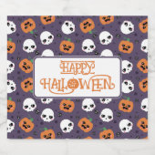 Halloween Kawaii Pattern Bierflaschenetikett (Einzelnes Label)