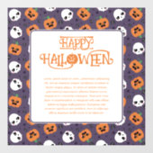 Halloween Kawaii Pattern Fensteraufkleber (Blatt)