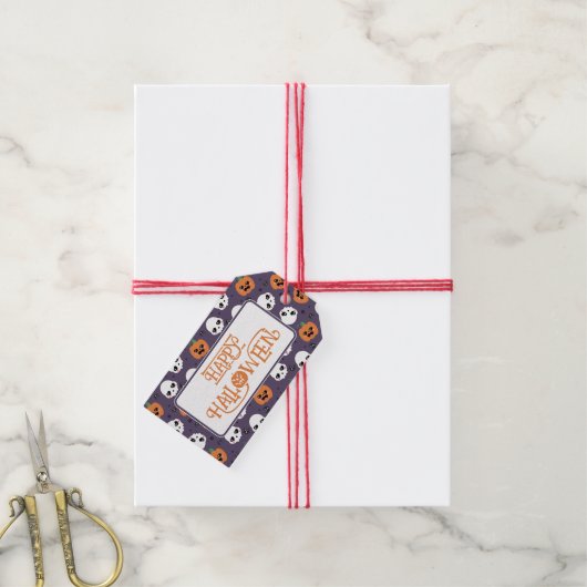 Halloween Kawaii Pattern Geschenkanhänger (Mit Garn)