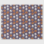 Halloween Kawaii Pattern Geschenkpapier (Flach)