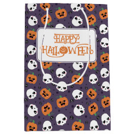 Halloween Kawaii Pattern Mittlere Geschenktüte