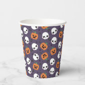 Halloween Kawaii Pattern Pappbecher (Rückseite)