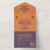 Halloween Kawaii Pumpkins Pattern All In One Einladung (Innen Boden)