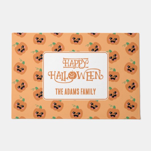 Halloween Kawaii Pumpkins Pattern Fußmatte (Vorderseite)