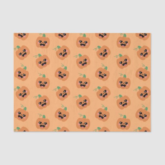 Halloween Kawaii Pumpkins Pattern Seidenpapier (Vorderseite)
