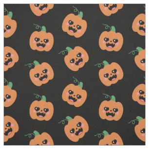 Halloween Kawaii Pumpkins Pattern Stoff