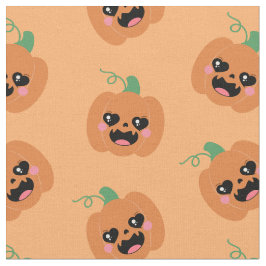 Halloween Kawaii Pumpkins Pattern Stoff