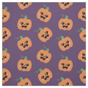 Halloween Kawaii Pumpkins Pattern Stoff