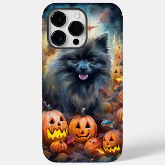 Halloween Keeshond mit Pumpkins Beängstigend Case-Mate iPhone Hülle (Rückseite)