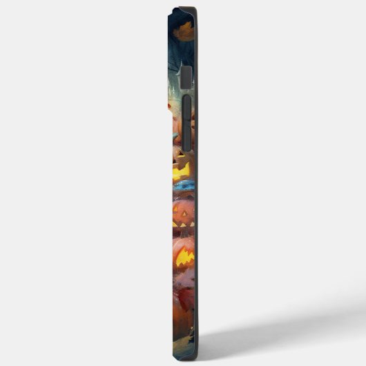 Halloween Keeshond mit Pumpkins Beängstigend Case-Mate iPhone Hülle (Rückseite / Links)