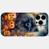 Halloween Keeshond mit Pumpkins Beängstigend Case-Mate iPhone Hülle (Rückseite (Horizontal))