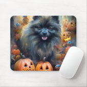 Halloween Keeshond mit Pumpkins Beängstigend Mousepad (Mit Mouse)