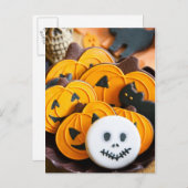 Halloween-Kekse Postkarte (Vorne/Hinten)