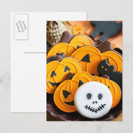 Halloween-Kekse Postkarte (Vorne/Hinten)