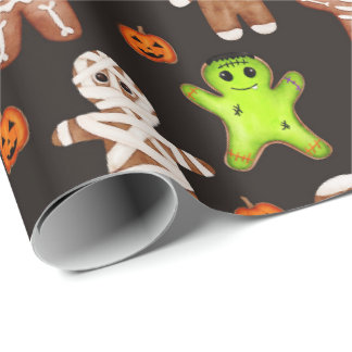 Halloween-Keksmuster-Geschenkpapier Geschenkpapier