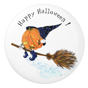 Halloween Keramik Knob Hexenkürbis Keramikknauf