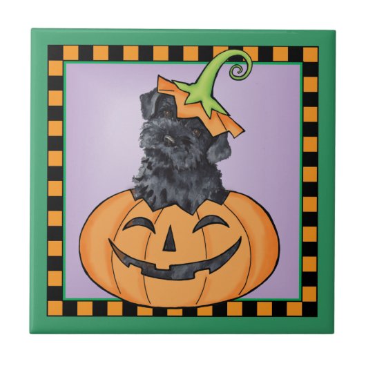 Halloween Kerry Blue Terrier Fliese (Vorderseite)