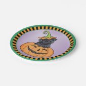 Halloween Kerry Blue Terrier Pappteller (Schrägansicht)