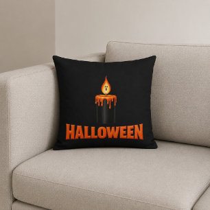 Halloween-Kerzenflamme Kissen