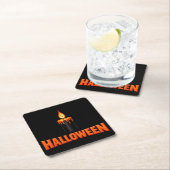 Halloween-Kerzenflamme Rechteckiger Pappuntersetzer (Vor Ort)
