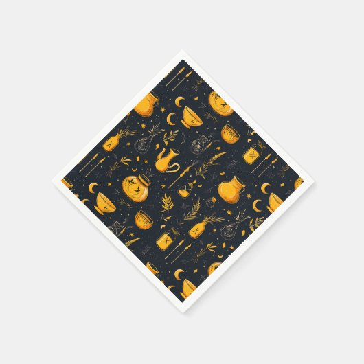 Halloween-Kessel und -Tränke Serviette (Ecke)