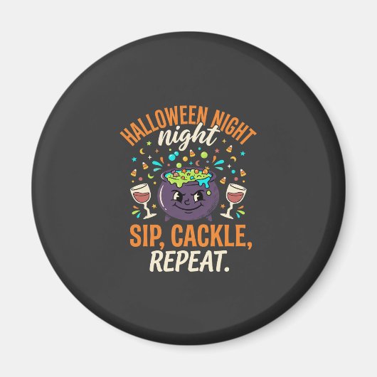 Halloween-Kesselparty-Jubel Magnet (Vorne)