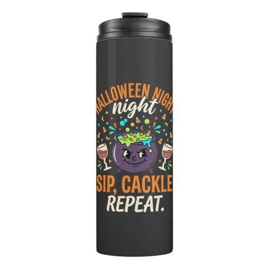 Halloween-Kesselparty Prost Thermosbecher (Vorderseite)