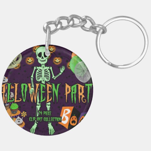 Halloween keychain schlüsselanhänger (Rückseite komplett)
