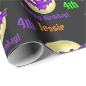 Halloween Kids benennen Kind's Geburtstag personal Geschenkpapier (Rolleneckpunkt)