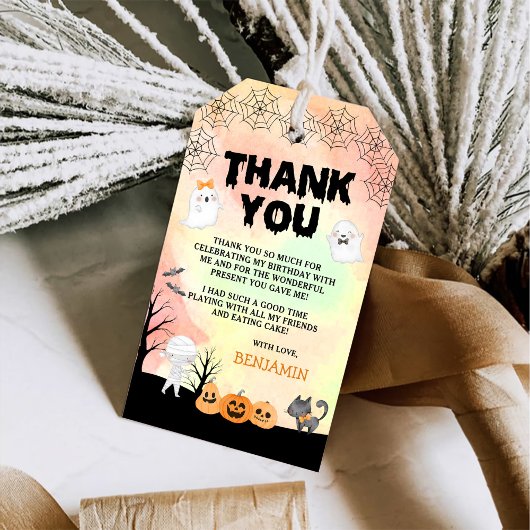 Halloween Kids Costume 1. Geburtstag Party Geschenkanhänger