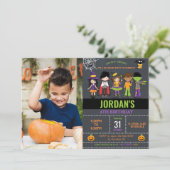 Halloween Kids Costume Party Einladung (Stehend Vorderseite)