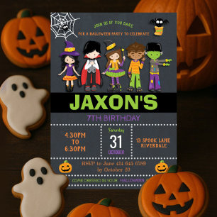 Halloween Kids Costume Party Einladung