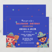 Halloween Kids Einladung (Vorne/Hinten)