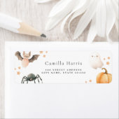 Halloween Kid's Geburtstagsrücksendetikett (Insitu)