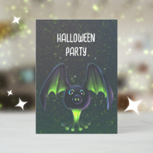 Halloween Kids Party Niedliche Einladung