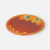 Halloween Kids Party Pumpkin Paper Plate Pappteller (Schrägansicht)