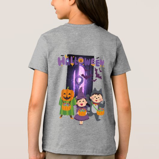 Halloween Kids Tri-Blend Shirt (Rückseite)