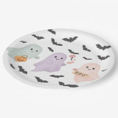Halloween Kids Trick-or-Leckerei BOO Pappteller (Schrägansicht)