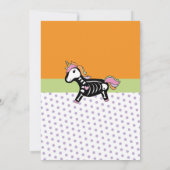 Halloween Kids Unicoron Skeleton Fledermäuse Einladung (Rückseite)