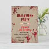 Halloween Killer-Party Einladung (Stehend Vorderseite)