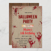 Halloween Killer-Party Einladung (Vorne/Hinten)
