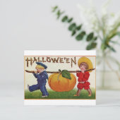 Halloween-Kinder Postkarte (Stehend Vorderseite)