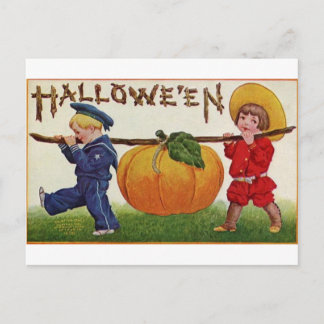 Halloween-Kinder Postkarte
