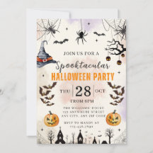 Halloween-Kinder-Spooktacular-Party-Einladung