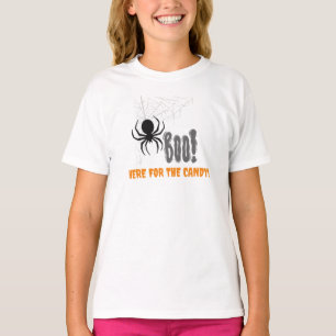 Halloween-Kinder-T-Shirt Hier für die Süßigkeiten T-Shirt