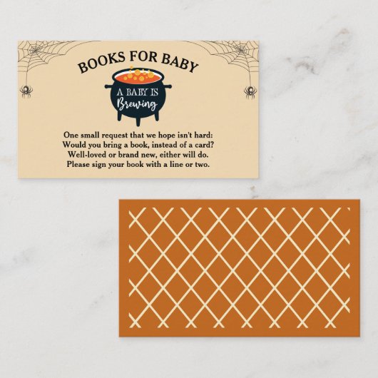 Halloween-Kinderduschbücher für Baby Begleitkarte (Vorne/Hinten)